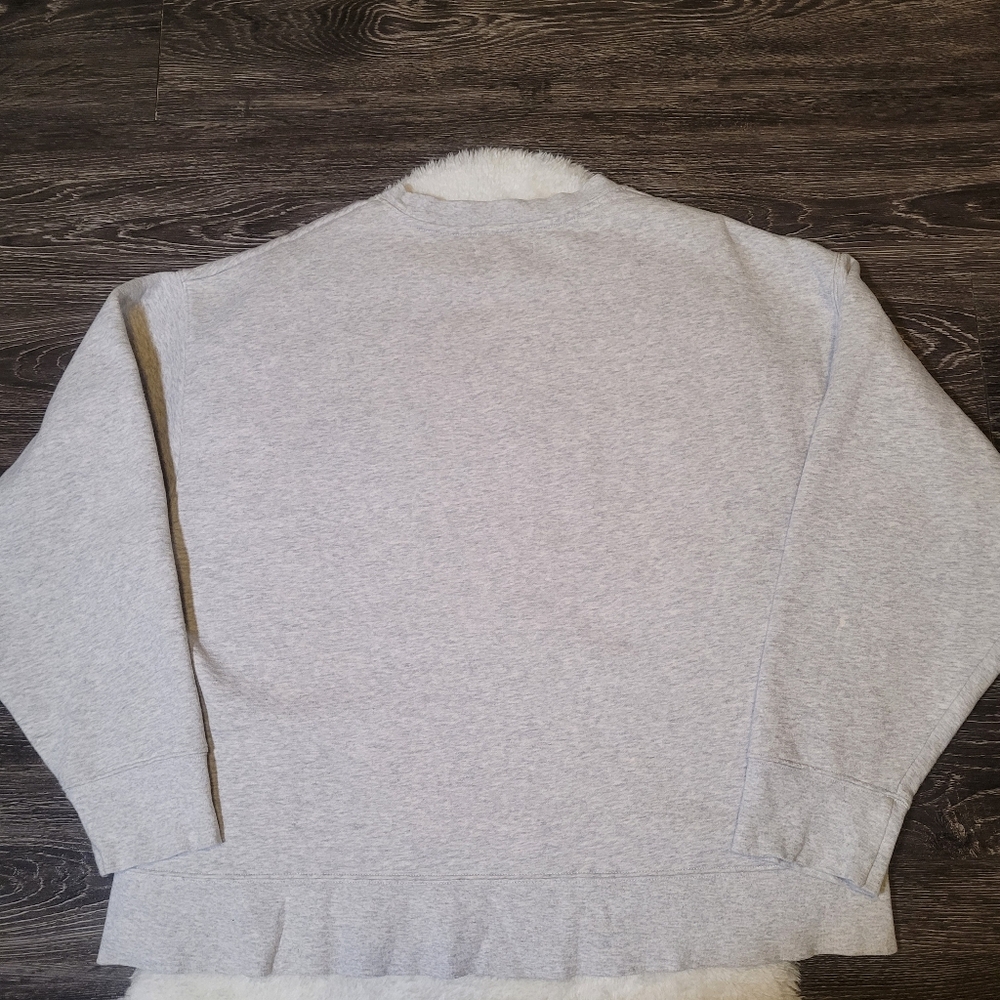 Brunette The Label Stepsis Crew Sherling Lettering in Pebble Grey/Green sz L/XL - Picture 8 of 8